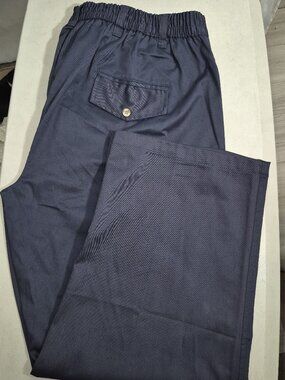 Haband Men's stretch slacks/pants, dark blue, 42/28  NWOT